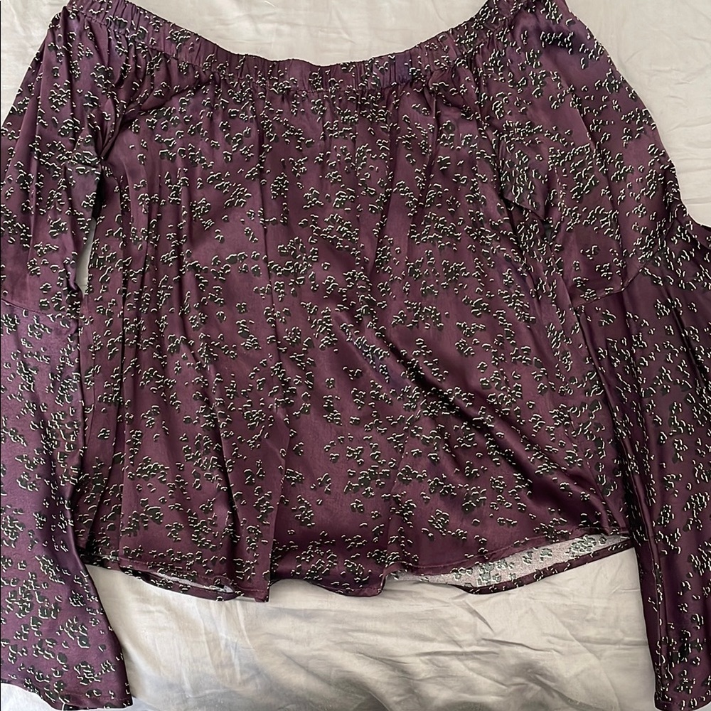 Elegant Purple Off-Shoulder Women's Top